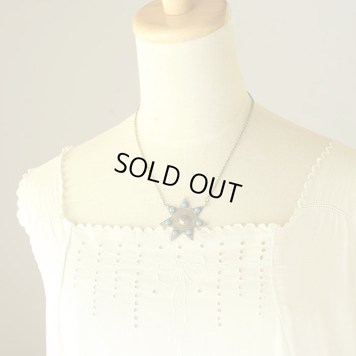 画像6: イギリス純銀製シルバー ヴィクトリア フィリグリー星ネックレス刻印STERLING SILVER 925 (6)