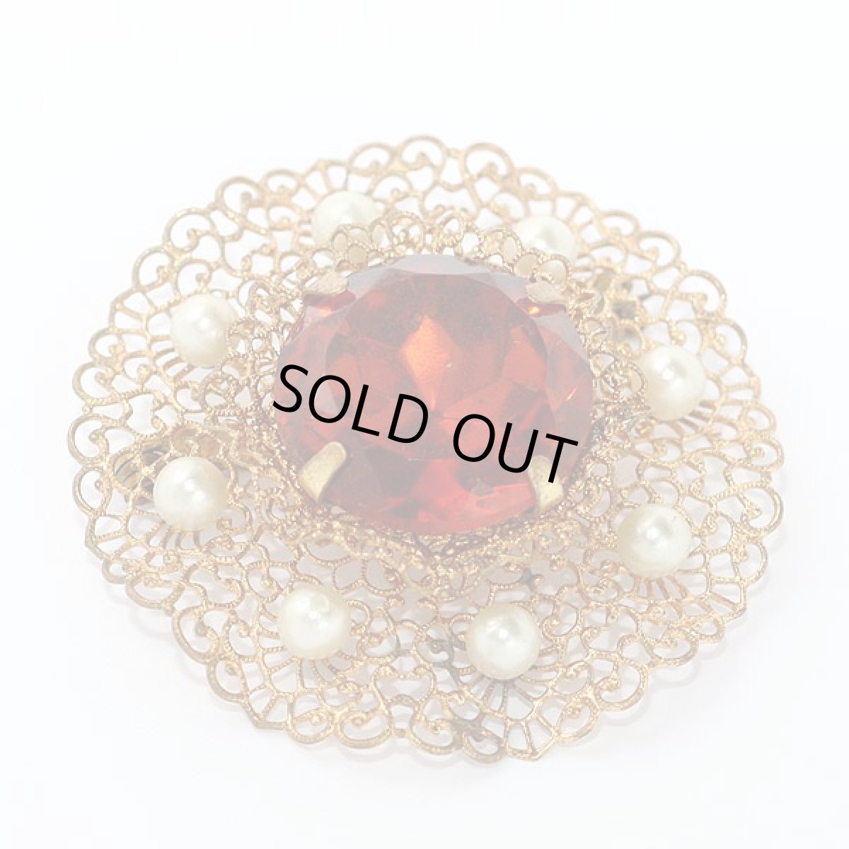 画像3: 英国1950-70sフィリグリー細工花ブローチ    (3)