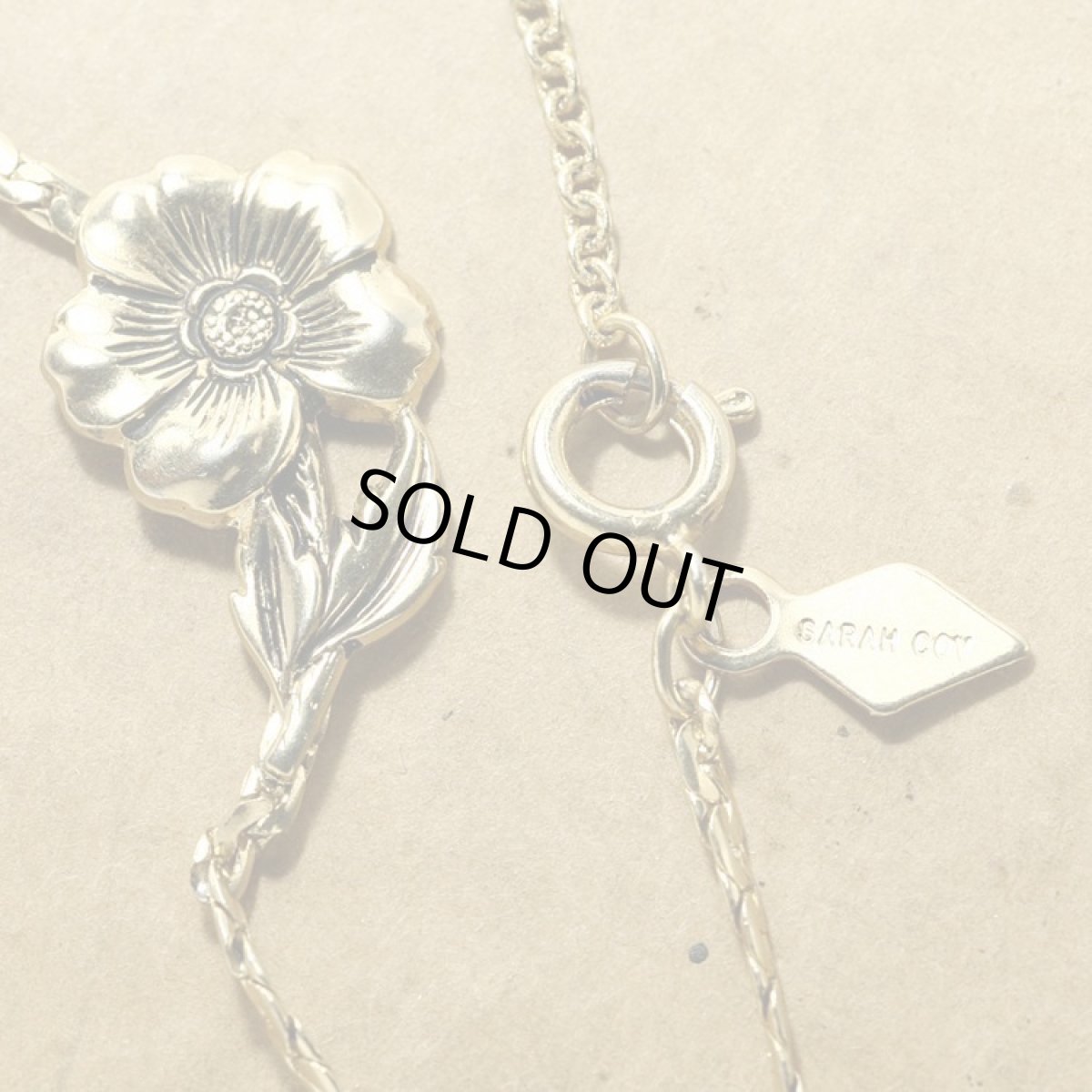 画像7: 〈SARAH COV〉1960-70年s美しく咲く一輪のフラワーネックレス (7)