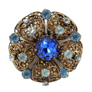 週末特価　1950年代アンティーク　ヴィンテージ銀細工(フィリグリー）　ブローチ 英国1900s フィリグリー（銀線細工）の帆船ブローチ PORTUGAL