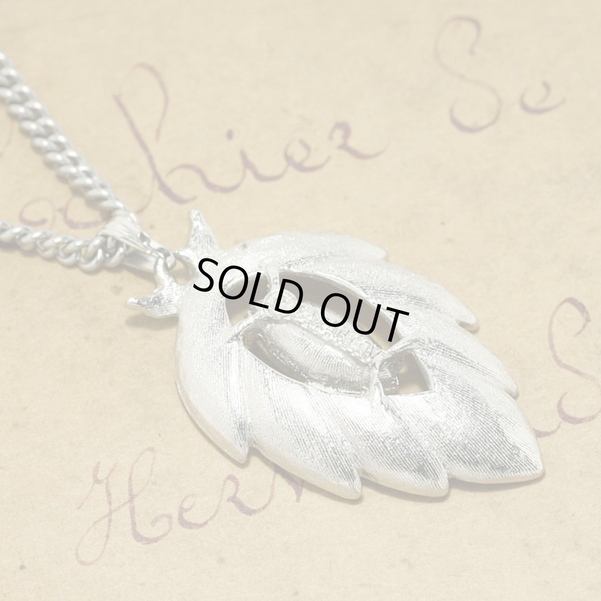 画像4: 〈SARAH COV〉1960-70年代　清楚なラインストーンのリーフペンダントネックレス (4)