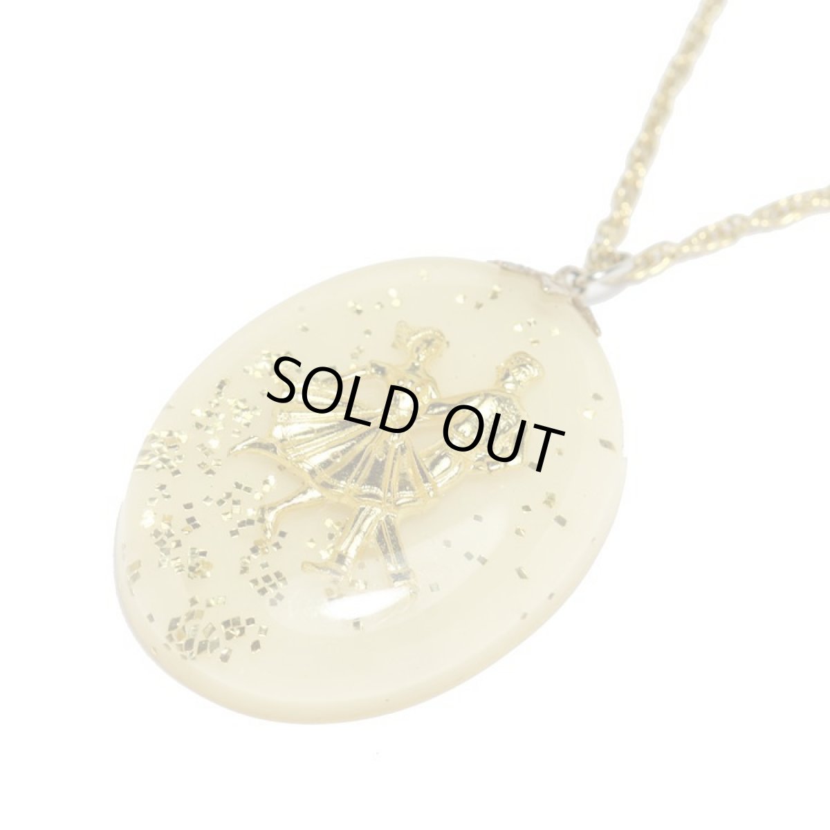 画像4: 〈イギリス〉1950-70年代 優雅にダンスをする貴族のコンフェッティネックレス  (4)