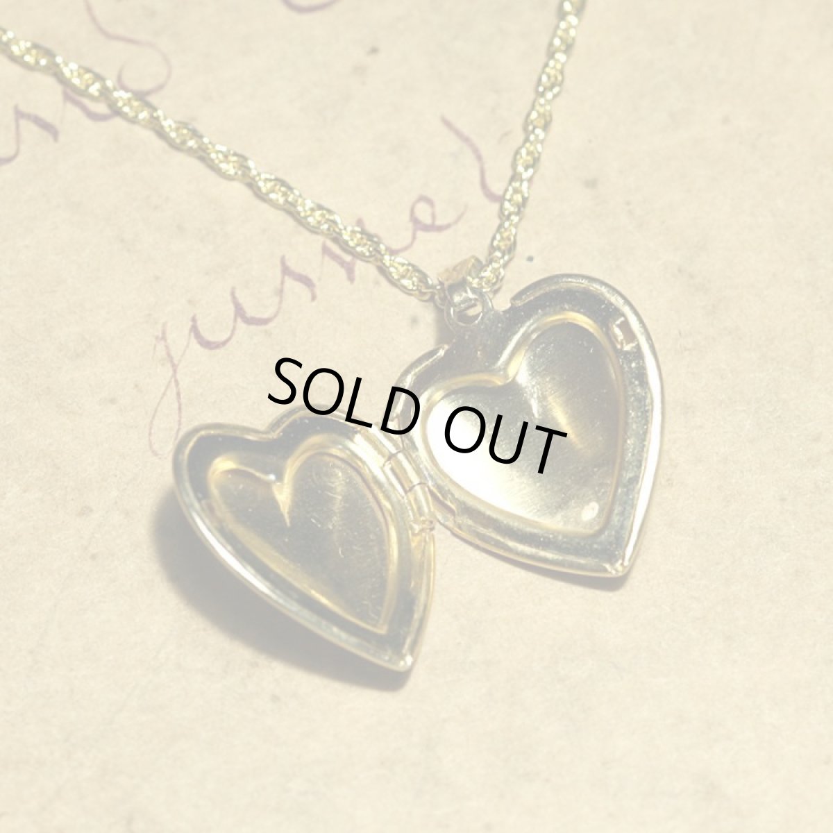 画像6: 〈イギリス〉1960-70年代 ローズ手彫り金細工のハートペンダントロケットネックレス  (6)