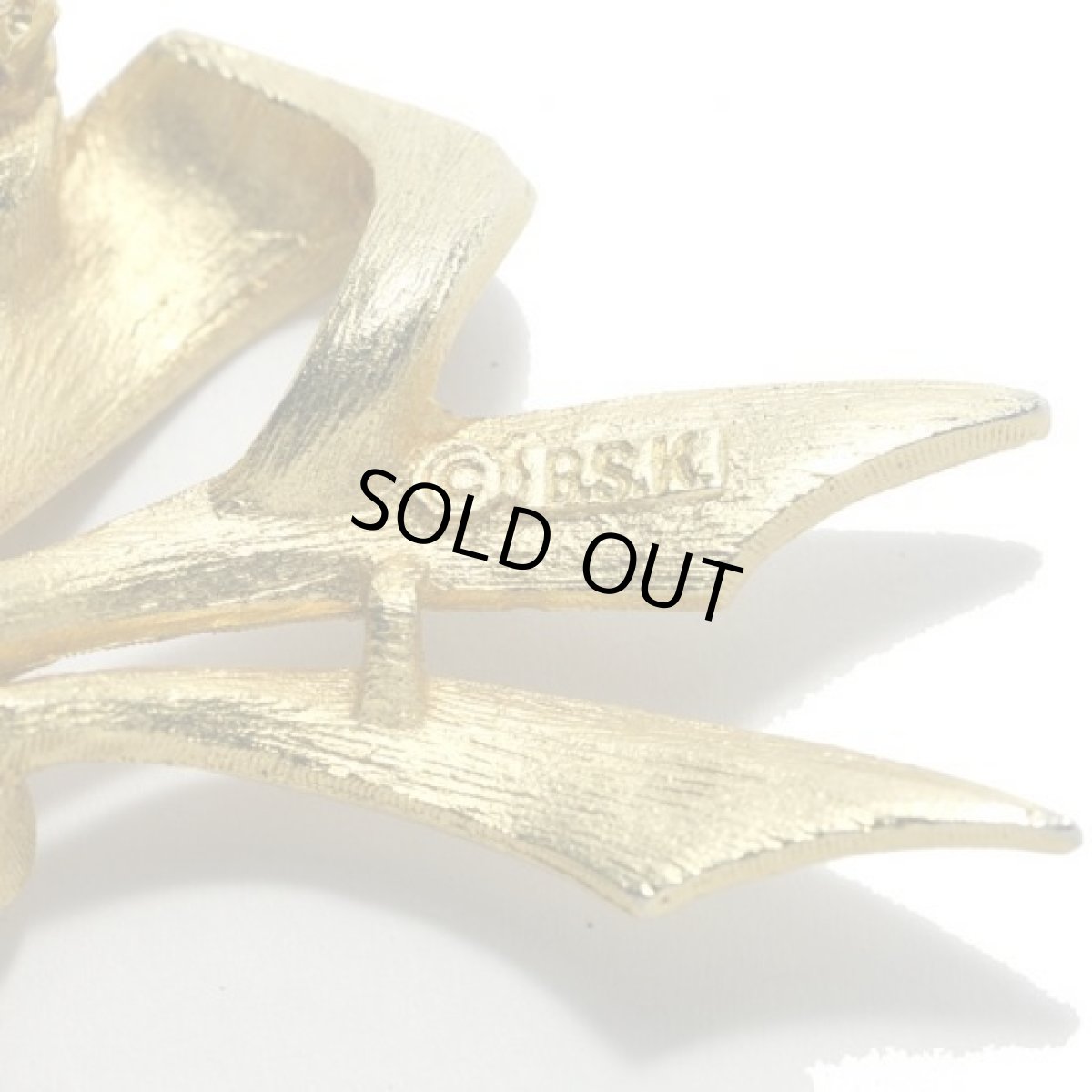 画像8: 〈BSK〉ビーエスケー 刻印1960-70年代大きなＷリボンヴィンテージブローチ (8)