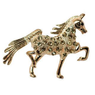 英国製　馬ブローチ　ビンテージ品 英国〉1960年代 気品のある馬のブローチ- 英国アンティーク