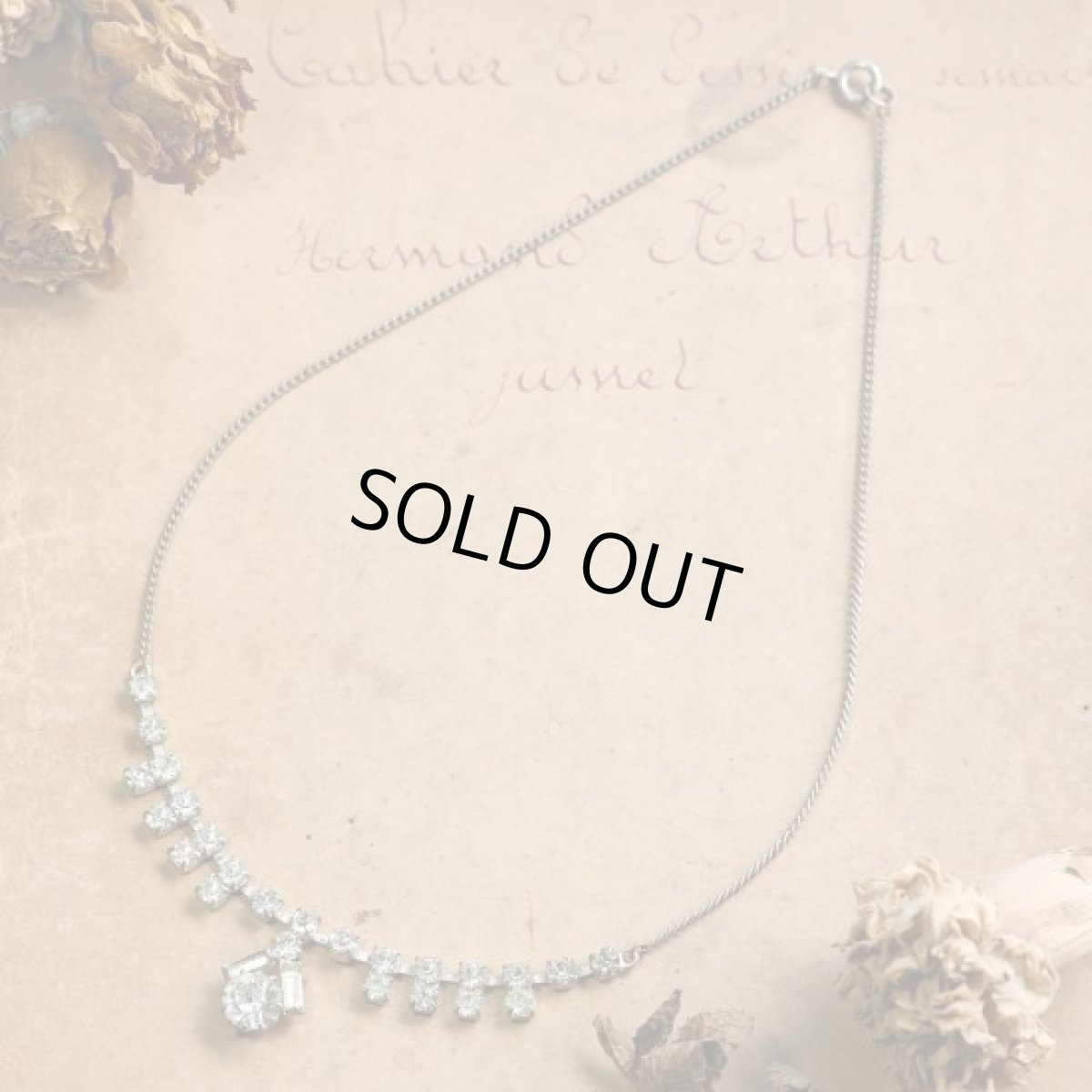 画像3: 〈イギリス〉1950年代 豪華な大粒ラインストーンの上品な輝き ヴィンテージネックレス (3)