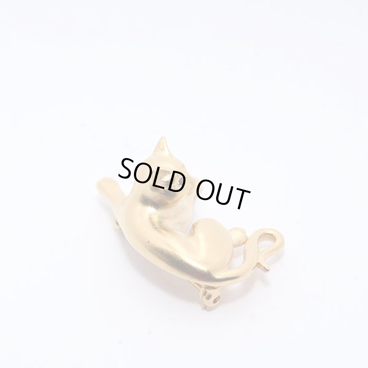 画像5: 〈Carolee〉1970年代 寝そべりネコのブローチ  (5)