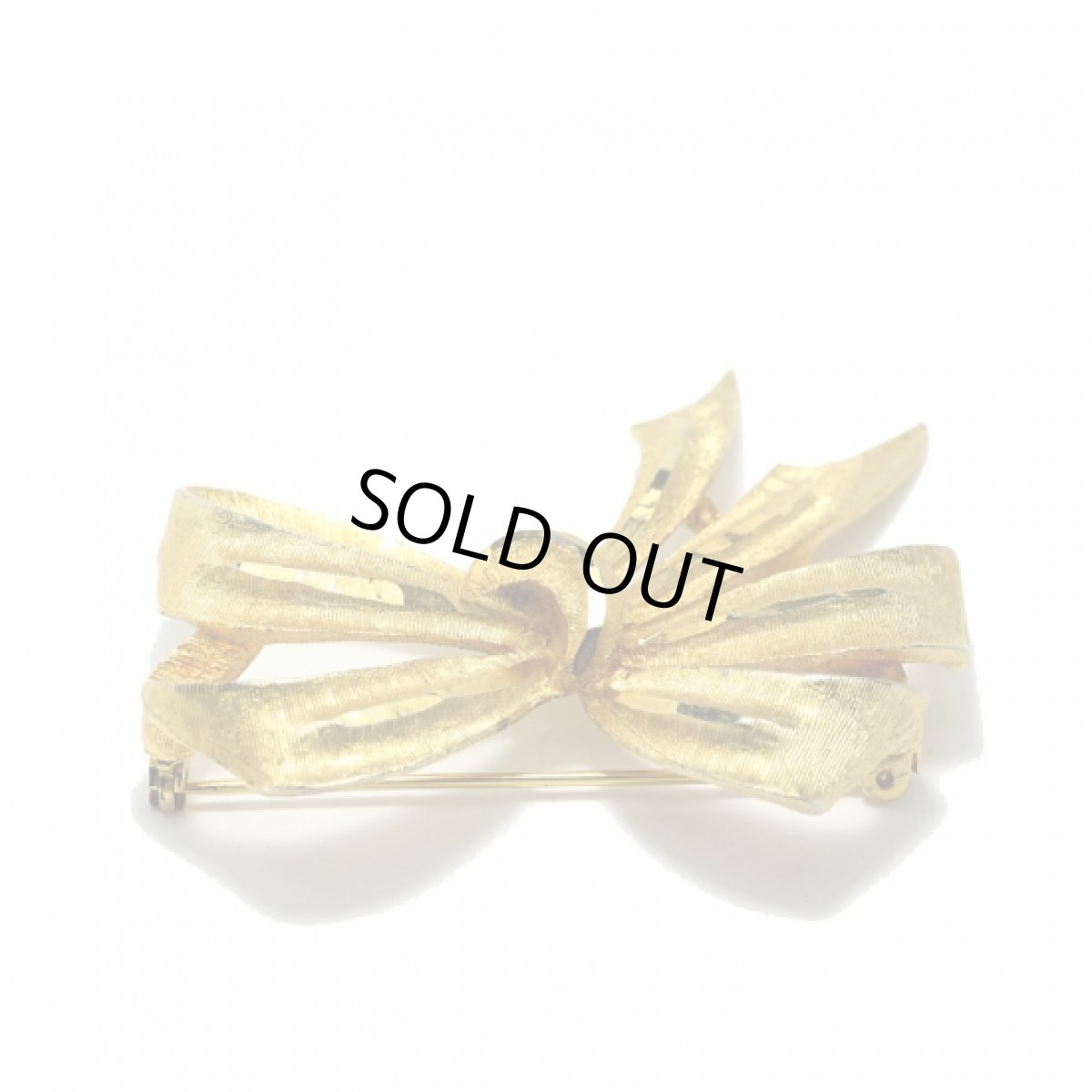 画像6: 〈BSK〉ビーエスケー 刻印1960-70年代大きなＷリボンヴィンテージブローチ (6)