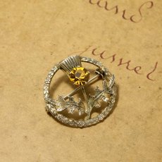 画像3: 〈シルバー〉刻印1950-60sイギリスのスコットランド国花アザミブローチ (3)