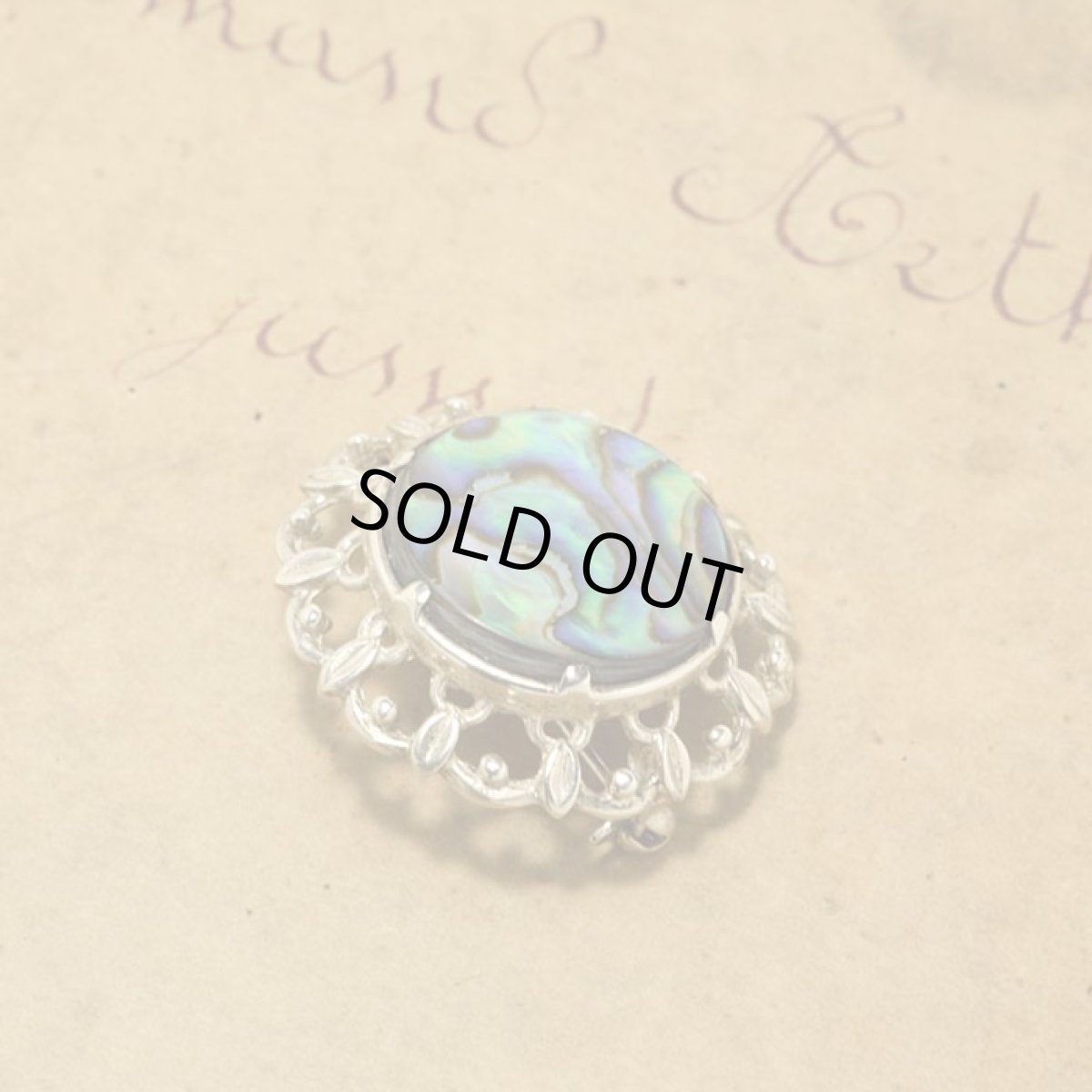 画像5: 〈シルバー〉刻印1950-60s アバロンシェルの透かし細工ブローチ (5)