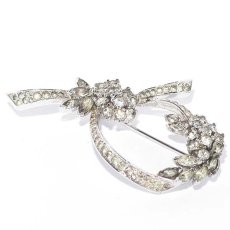 画像1: 1950-70ｓフィギュラルジュエリー花ブローチSigned jewelry (1)