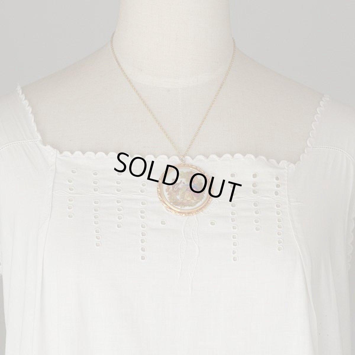 画像4: 〈LIMOGES〉1940ｓフランス リモージュ焼きポーセリンのネックレス (4)