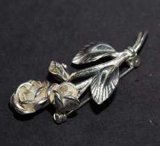 画像5: 1940-50s英国シルバー ローズ(薔薇)の花束ブローチヴィンテージジュエリー刻印SILVER (5)