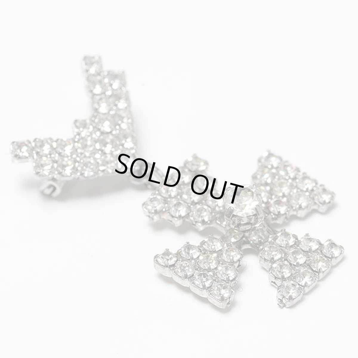 画像3: イギリス1960sクリスタルラインストーンのケルト十字 ブローチ　 (3)