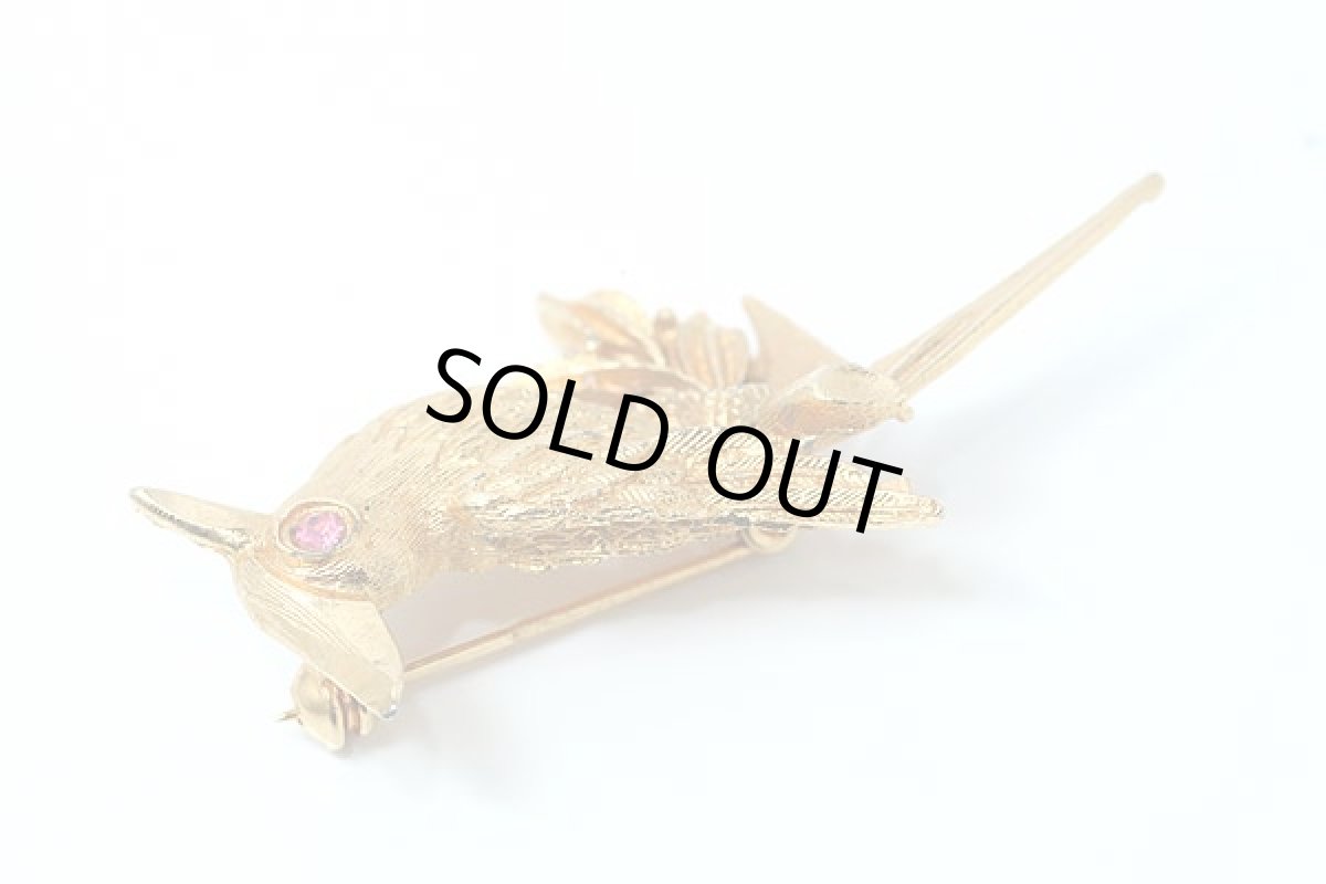 画像5: 1950s コスチュームジュエリーのヴィンテージ鳥ブローチ (5)