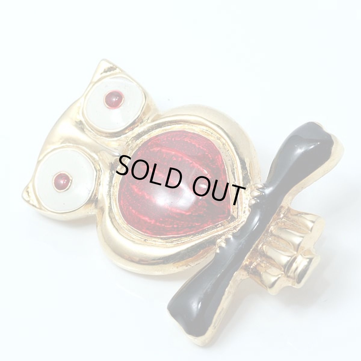 画像5: イギリス1950s-1970ｓ幸福を運ぶフクロウのエナメル細工ブローチ (5)