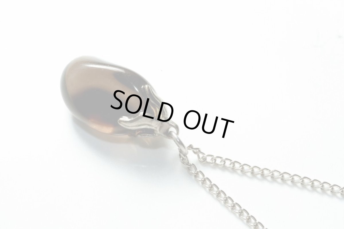 画像7: イギリス1950-1970ｓ ブラウンガラスのペンダント ヴィンテージネックレス (7)