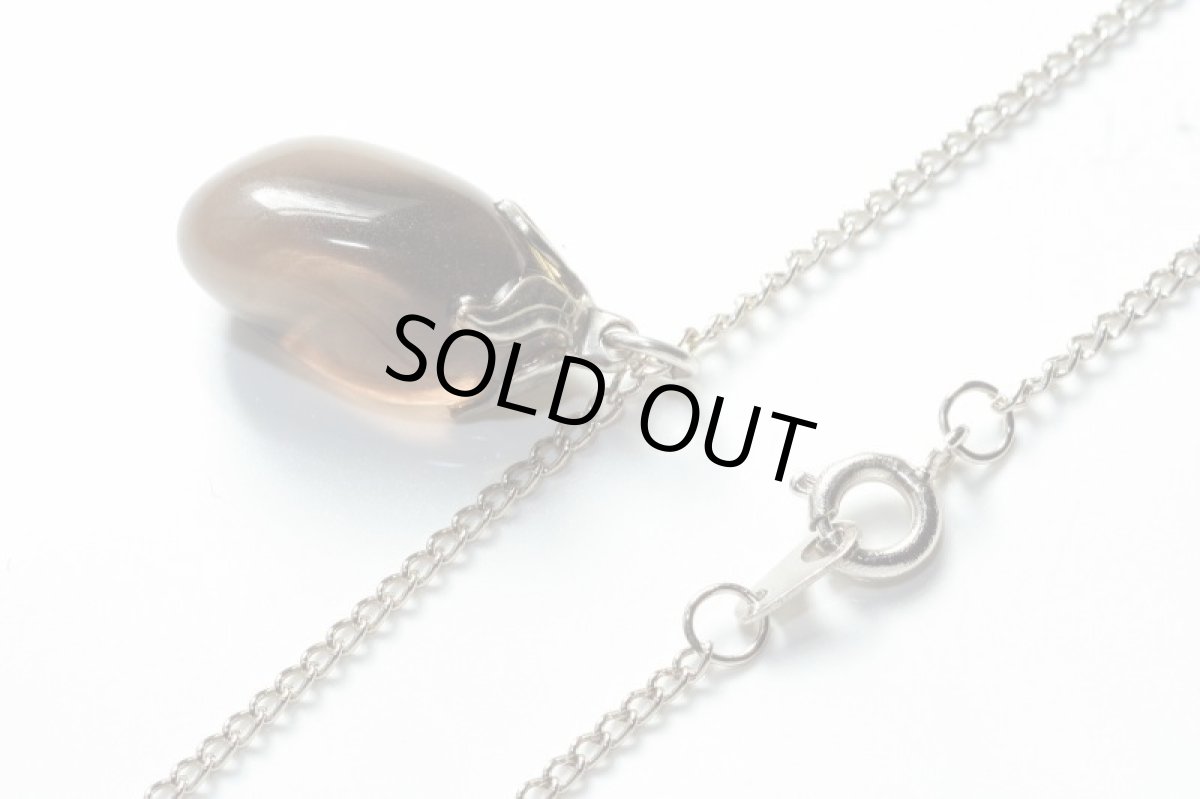 画像6: イギリス1950-1970ｓ ブラウンガラスのペンダント ヴィンテージネックレス (6)