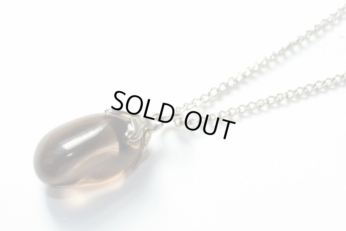 画像5: イギリス1950-1970ｓ ブラウンガラスのペンダント ヴィンテージネックレス (5)