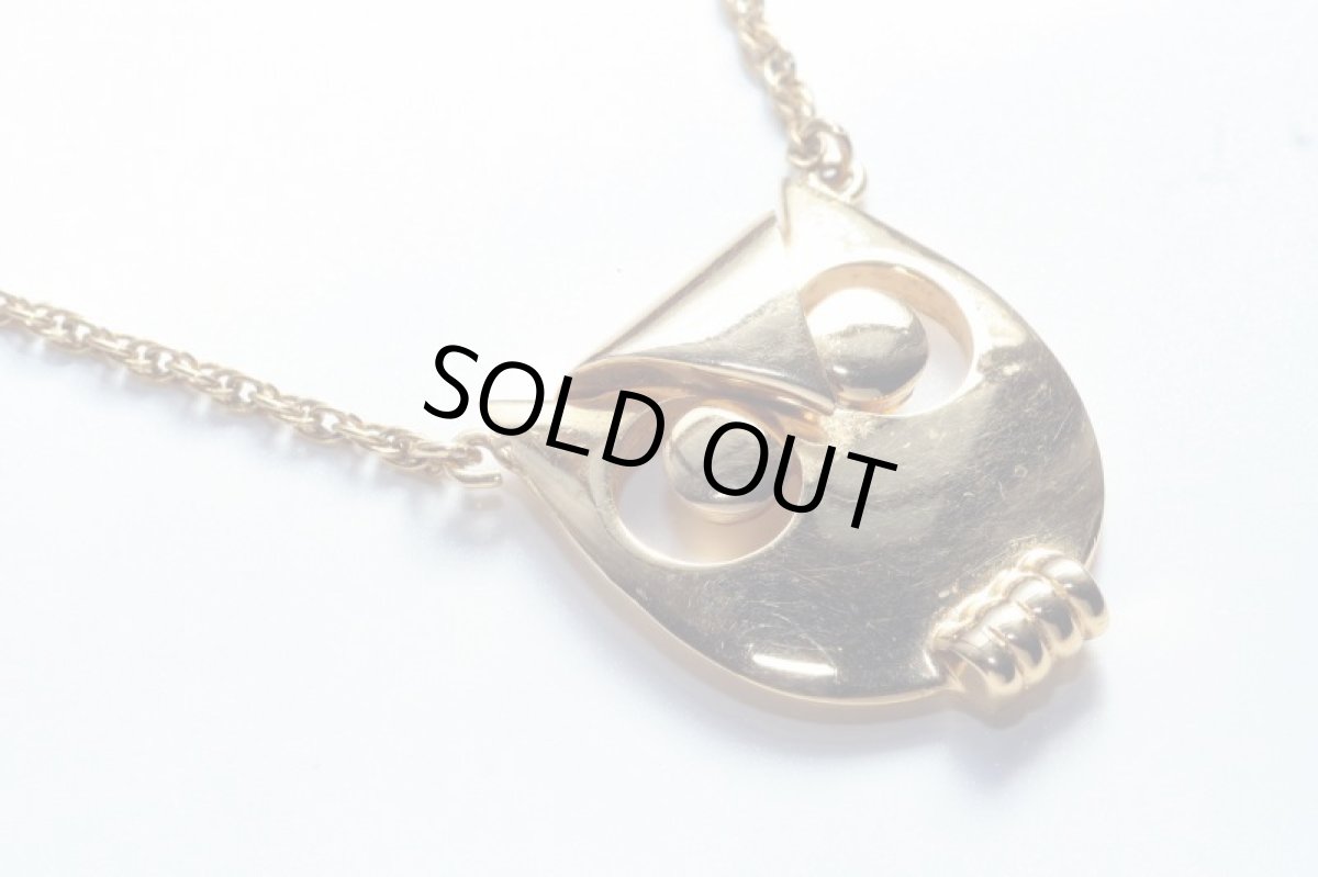 画像4: 〈TRIFARI〉1960-70s トリファリ フクロウ(OWL)ヴィンテージネックレス (4)