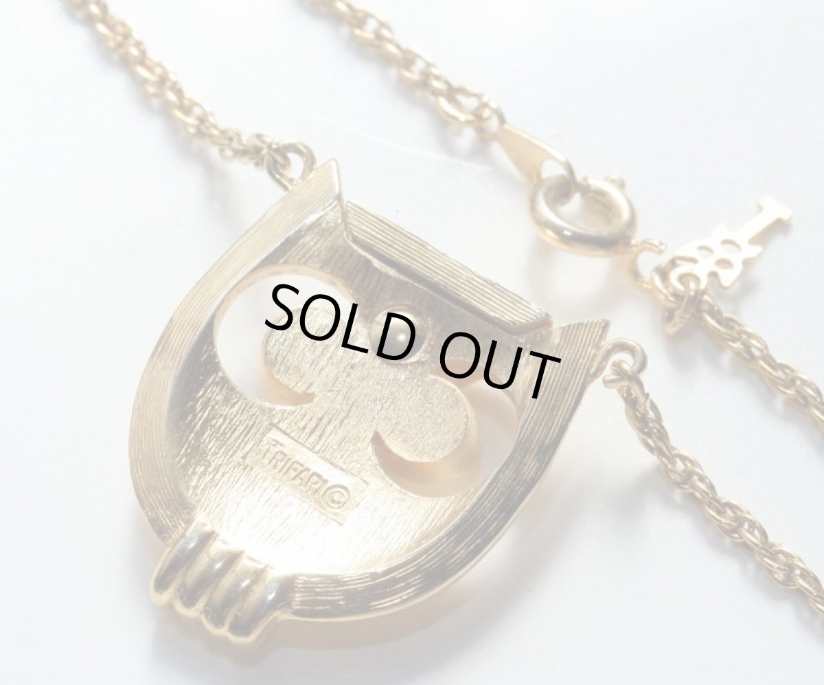 画像7: 〈TRIFARI〉1960-70s トリファリ フクロウ(OWL)ヴィンテージネックレス (7)