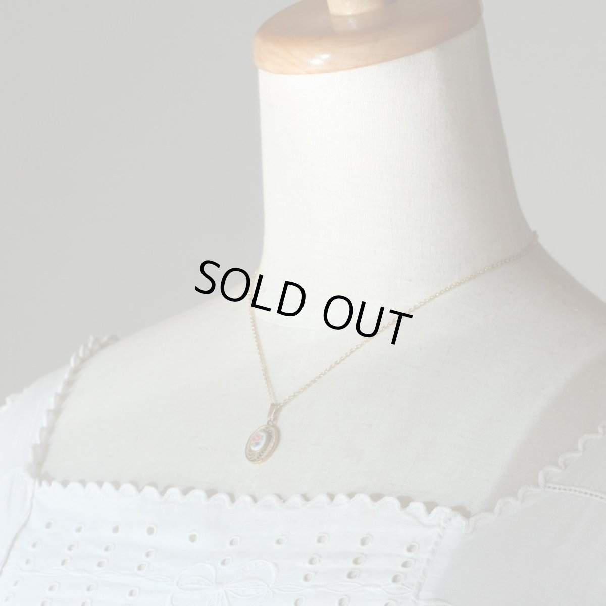 画像3: SARAH COVサラコベントリー1950-70sハンドペイントローズ(薔薇)ヴィンテージネックレス (3)