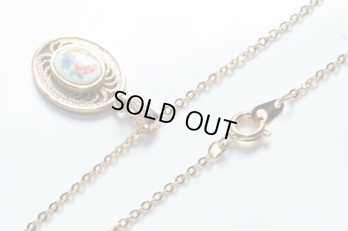 画像6: SARAH COVサラコベントリー1950-70sハンドペイントローズ(薔薇)ヴィンテージネックレス (6)