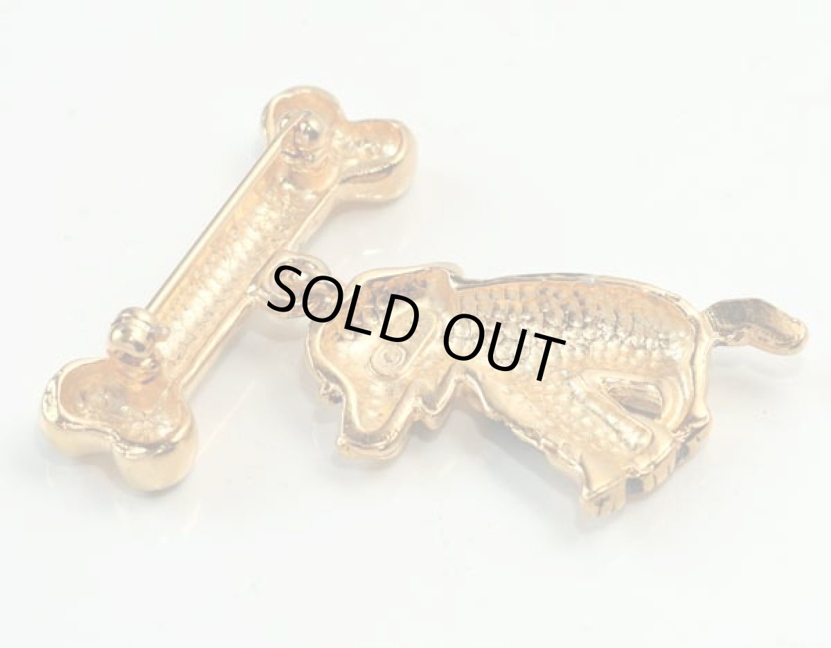 画像6: 〈AK〉1980s 可愛すぎるイヌと骨コスチュームジュエリーブローチ (6)