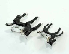 画像4: 英国1960s 黒馬のペア親子ブローチ2個セットスキャッタピン(scatter pins) jewelry (4)