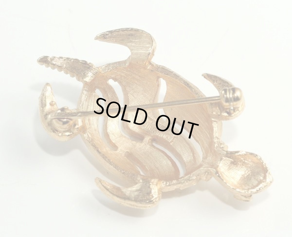 画像6: TRIFARIトリファリ1950年代 タートル(亀)ヴィンテージジュエリーブローチ (6)