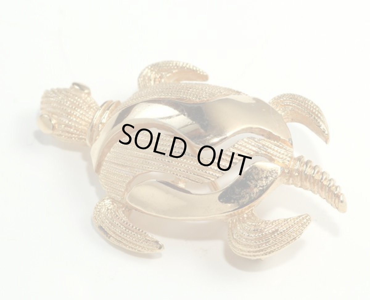 画像4: TRIFARIトリファリ1950年代 タートル(亀)ヴィンテージジュエリーブローチ (4)