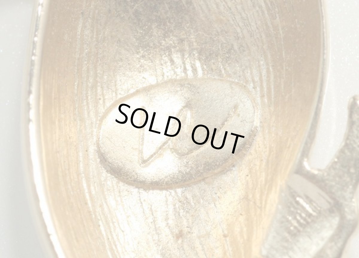 画像7: 〈Liz Claiborne〉リズ クレイボーン英国1950s-1970ｓ ゴールドプレートのインコのブローチ (7)