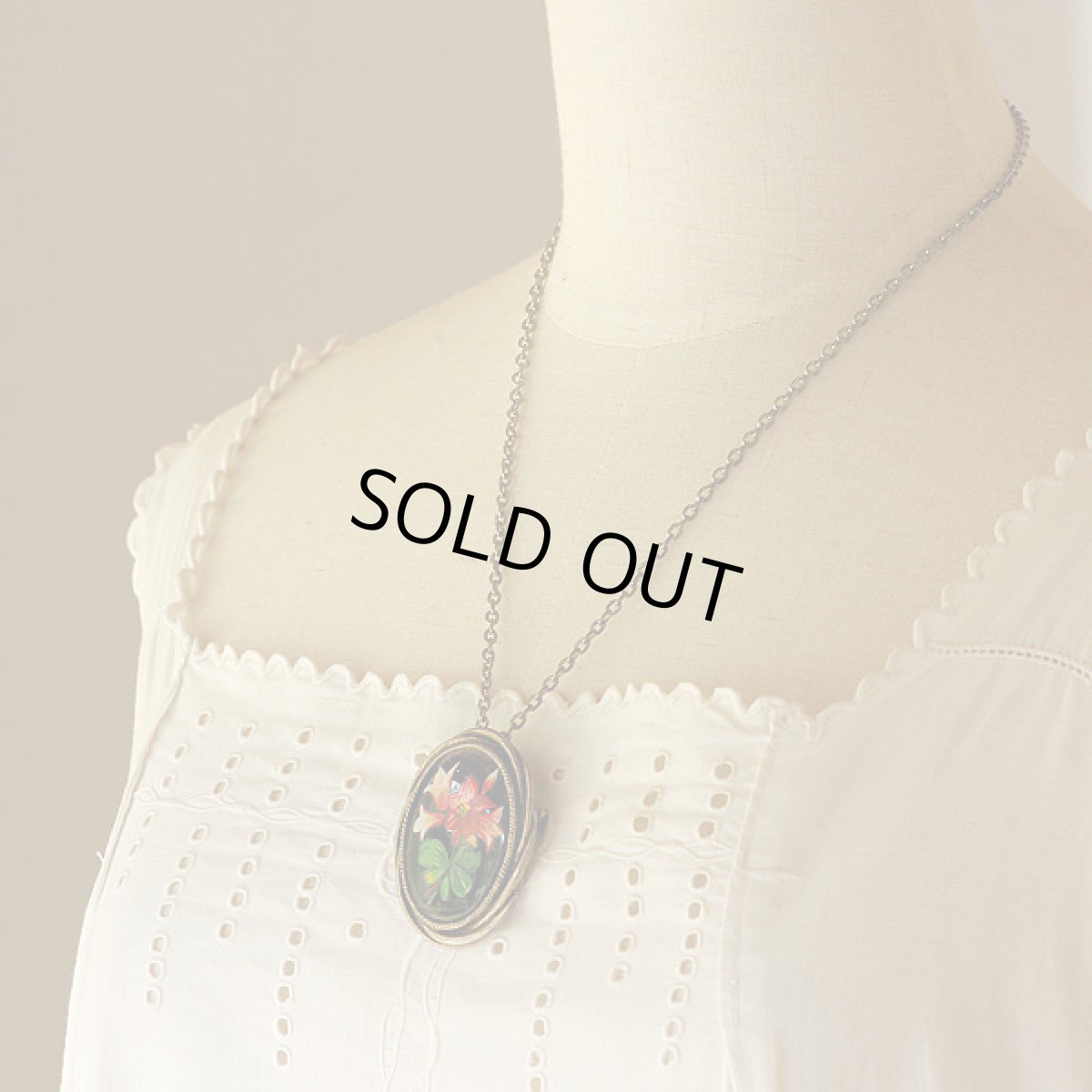 画像3: 1950-1970ｓ ハンドペイントの コスチュームジュエリー ネックレス (3)