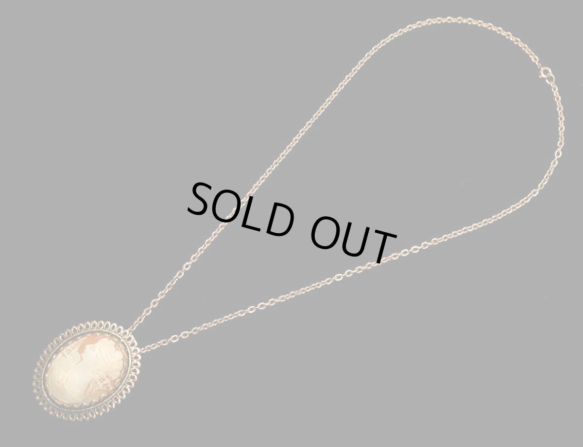 画像9: 英国1960ｓ美しいシェルカメオ2WAY ブローチ&ネックレスヴィンテージジュエリー (9)