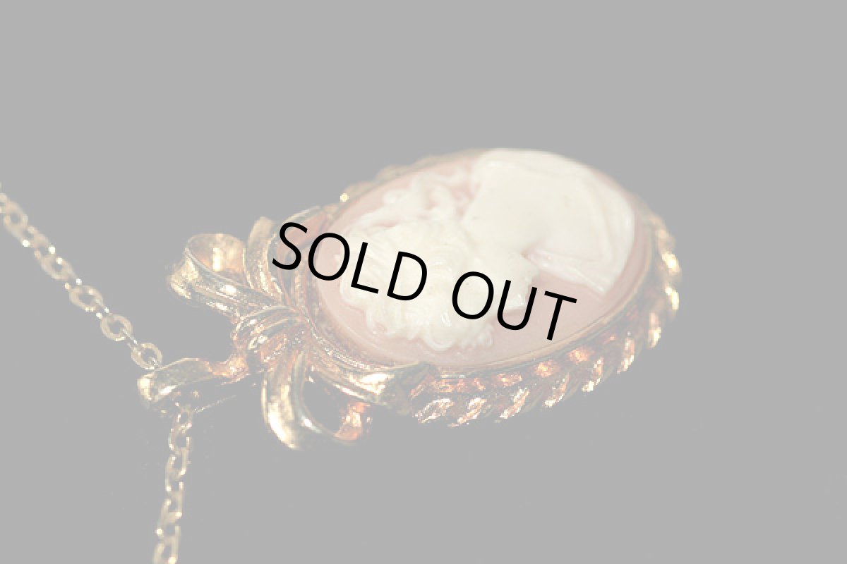 画像10: 1960-80's 美しいアクリルカメオのヴィンテージジュエリーネックレス  (10)