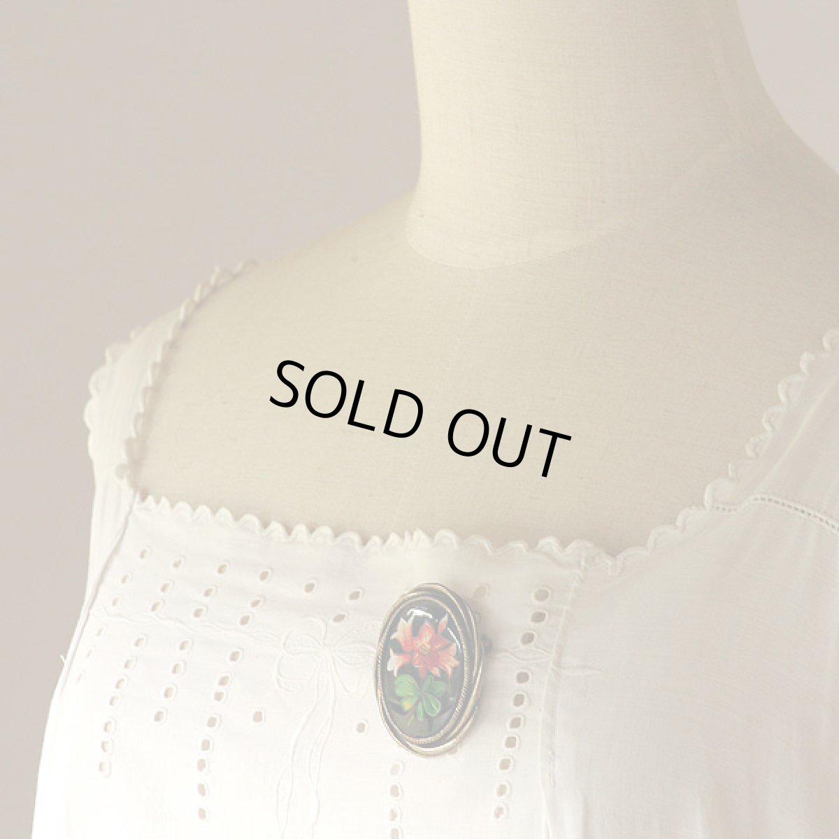 画像2: 1950-1970ｓ ハンドペイントの コスチュームジュエリー ネックレス (2)