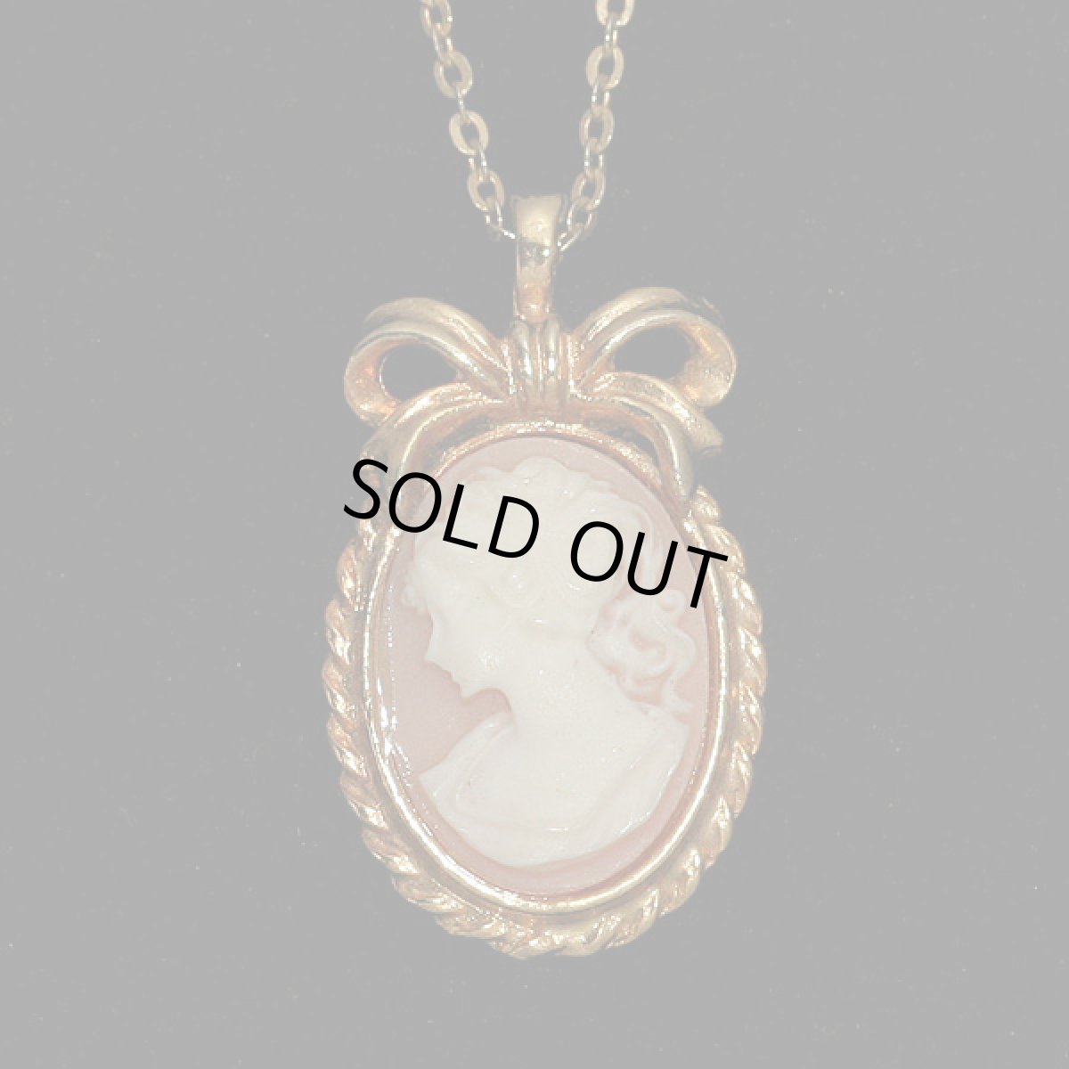 画像7: 1960-80's 美しいアクリルカメオのヴィンテージジュエリーネックレス  (7)