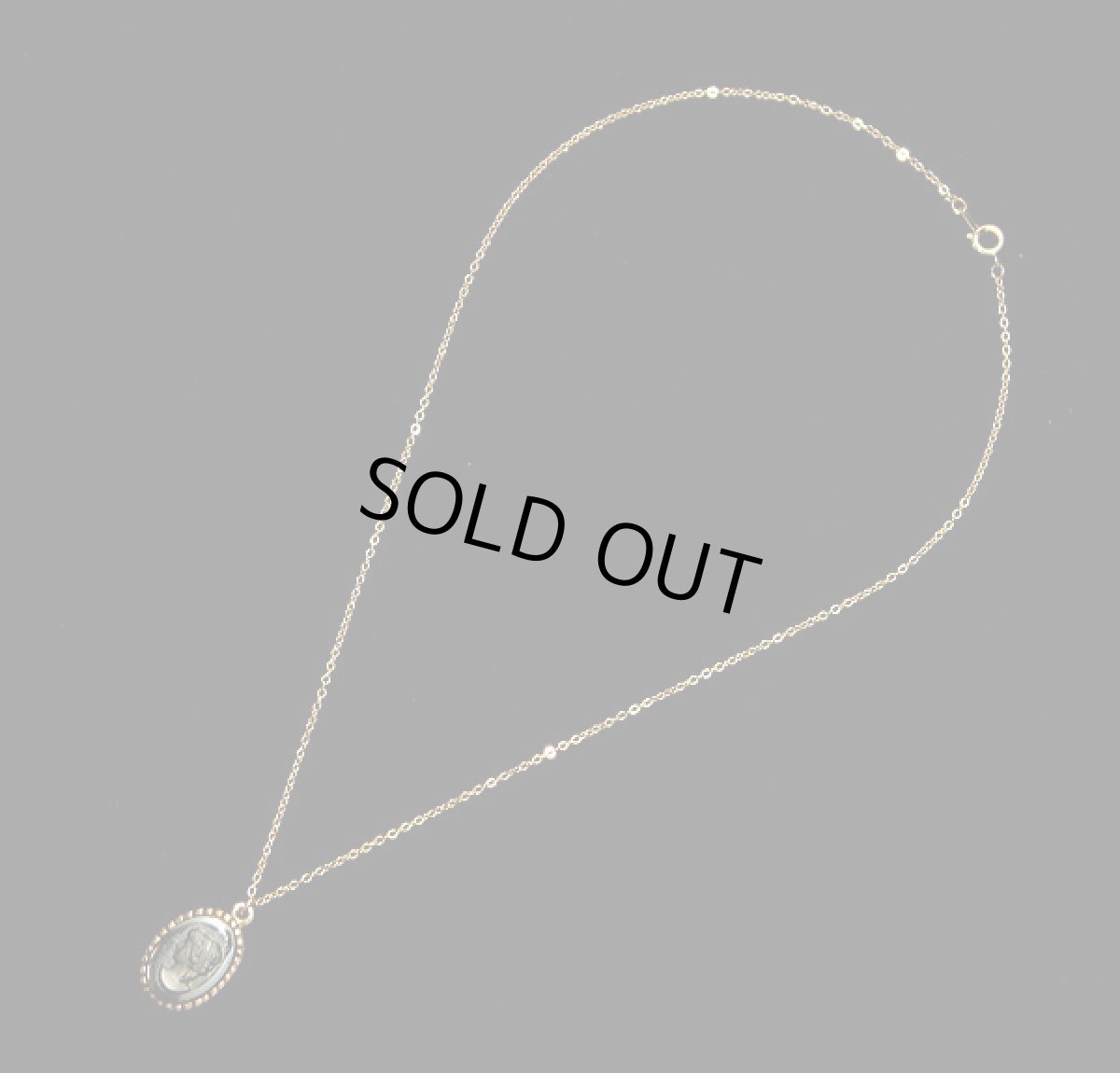 画像8: 1960-80's ブラックガラスカメオのコスチュームジュエリーネックレス  (8)