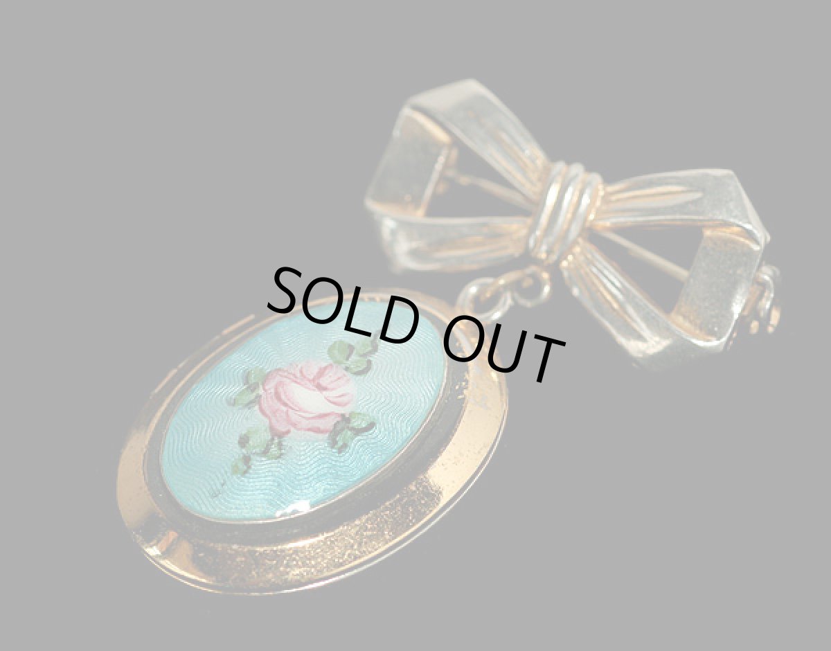 画像4: 英国1960sギロッシュエナメルのロケットブローチヴィンテージジュエリー (4)