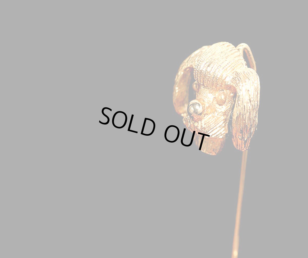 画像6: 英国1960-70s 可愛いプードルのジャボットピン(ハットピン) ヴィンテージジュエリー (6)