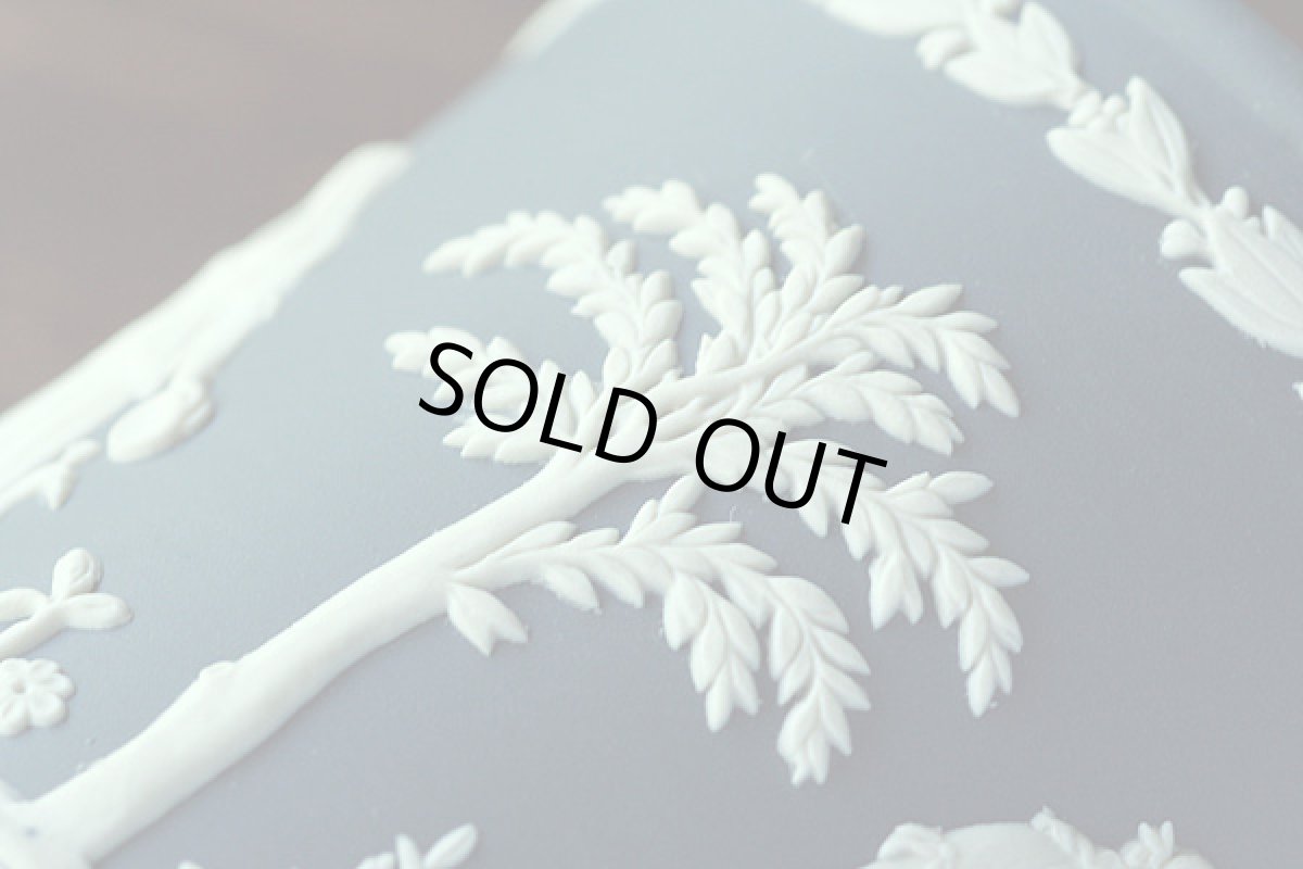 画像13: 〈WEDGWOOD〉ウエッジウッド ジャスパー ポーランドブルーのフラワーポット (13)