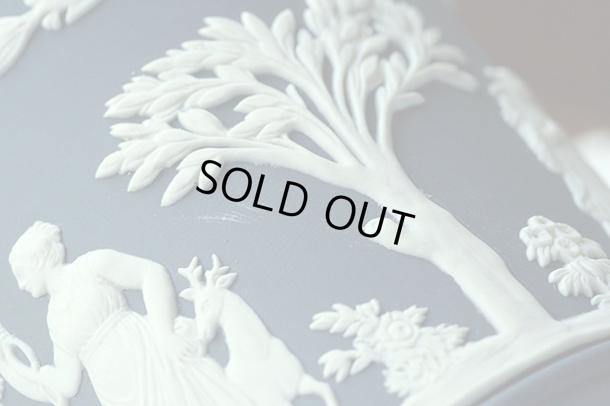 画像14: 〈WEDGWOOD〉ウエッジウッド ジャスパー ポーランドブルーのフラワーポット (14)