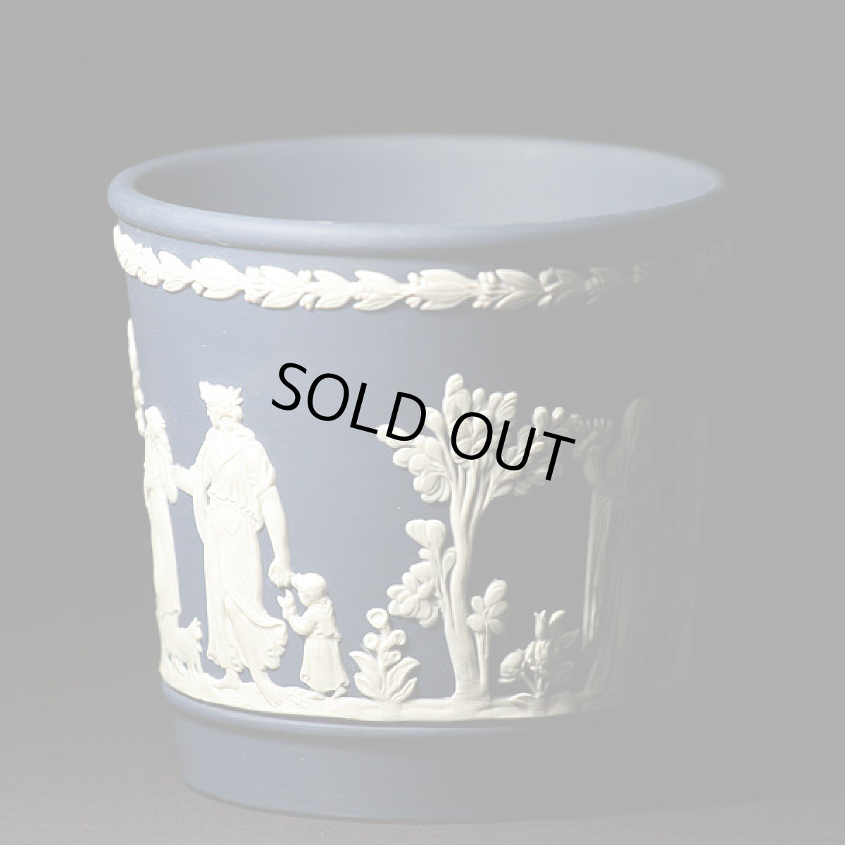 画像3: 〈WEDGWOOD〉ウエッジウッド ジャスパー ポーランドブルーのフラワーポット (3)