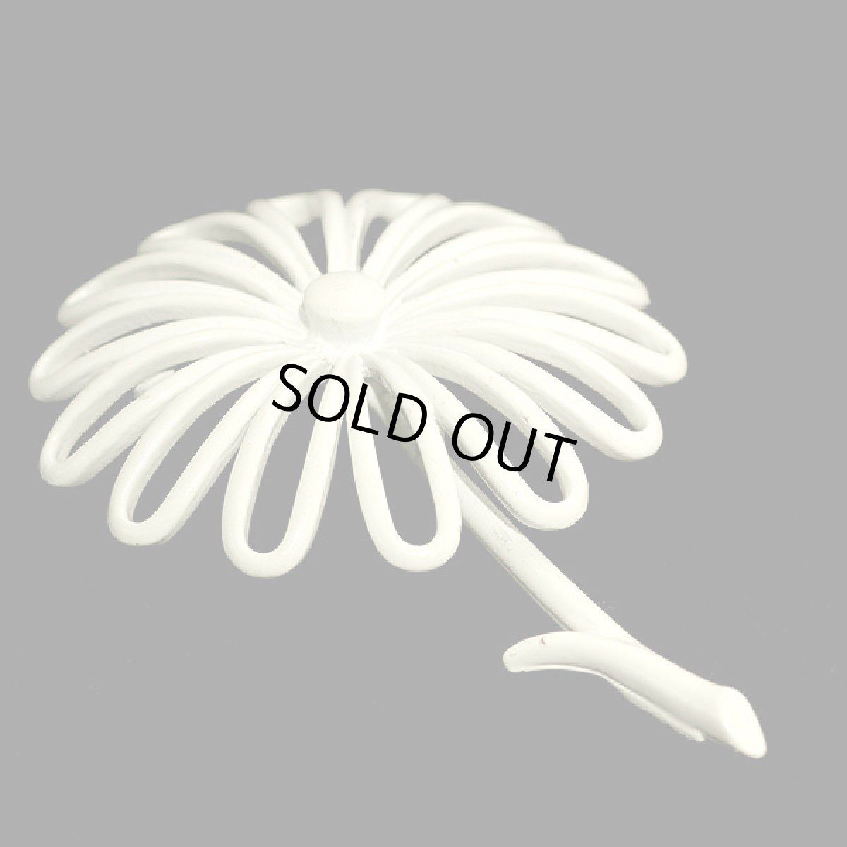 画像3: MONETモネ1970s真っ白なマーガレットのフラワーブローチ (3)