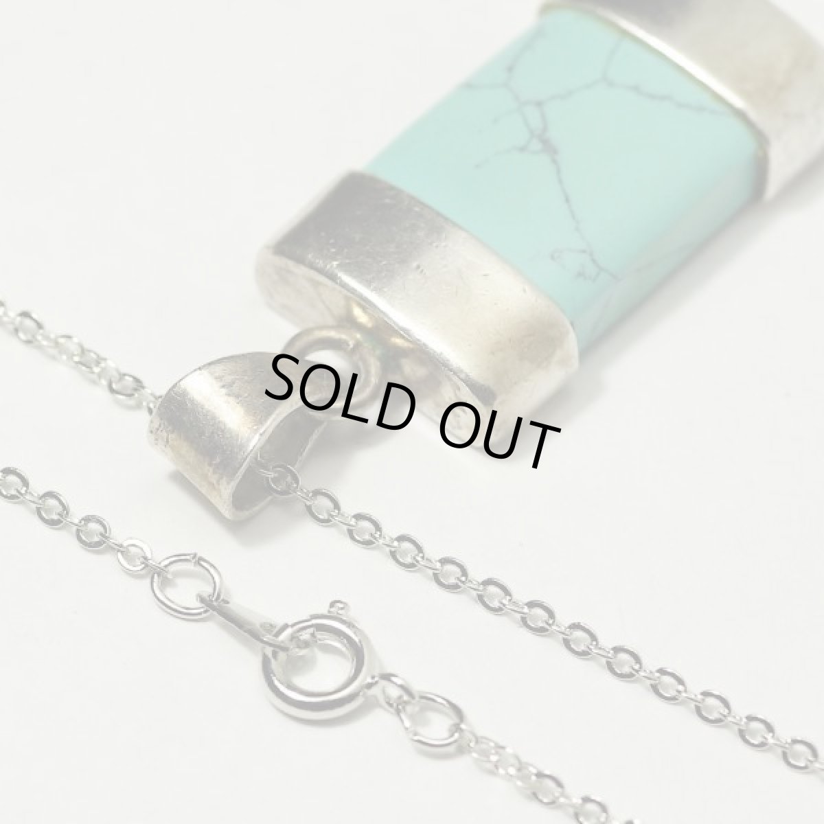 画像7: 英国 純銀シルバー 刻印925 ヴィンテージ ターコイズ ペンダントネックレス (7)