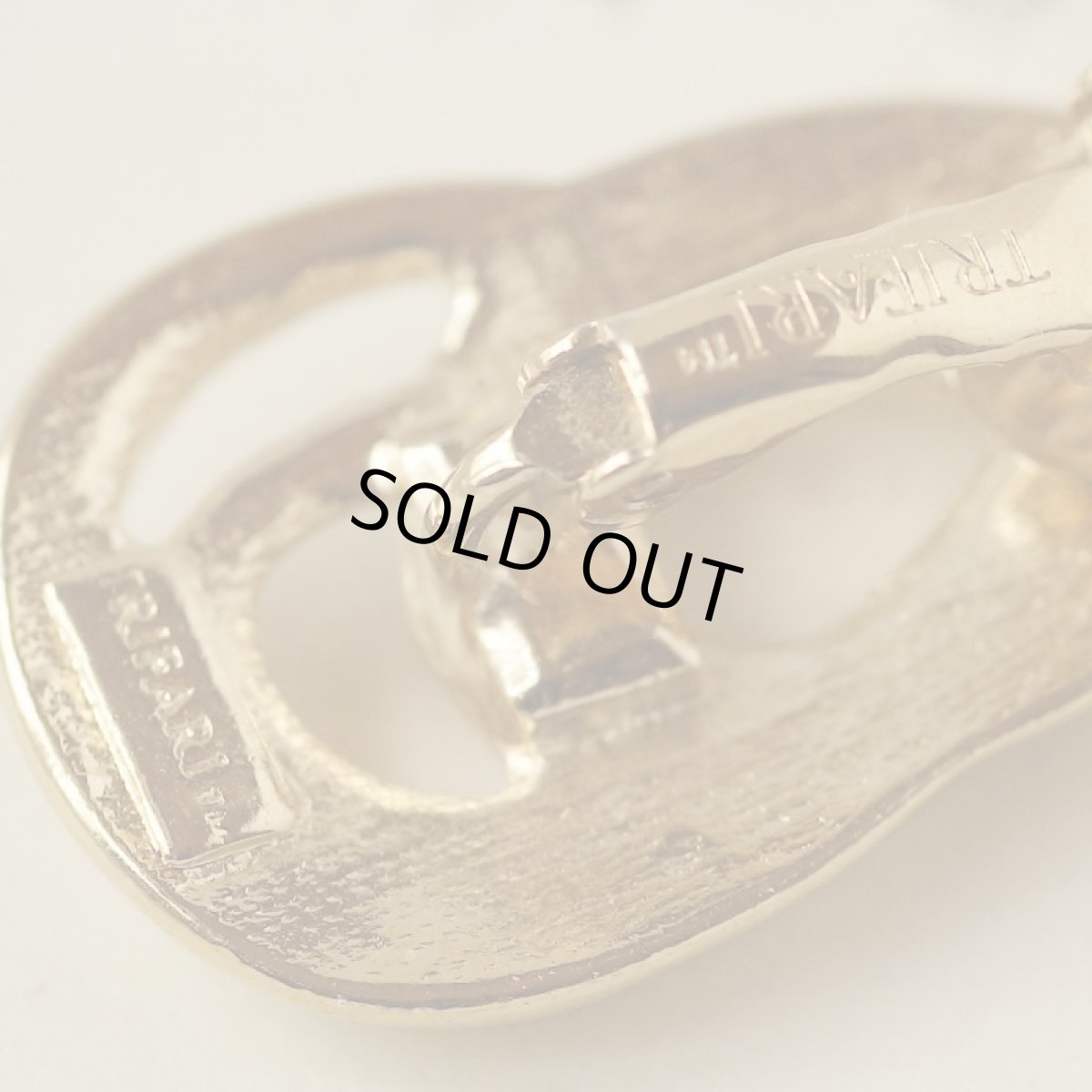 画像6: トリファリ 刻印TRIFARI  ツートーンの優美なデザイン イヤリング クリップ式 (6)