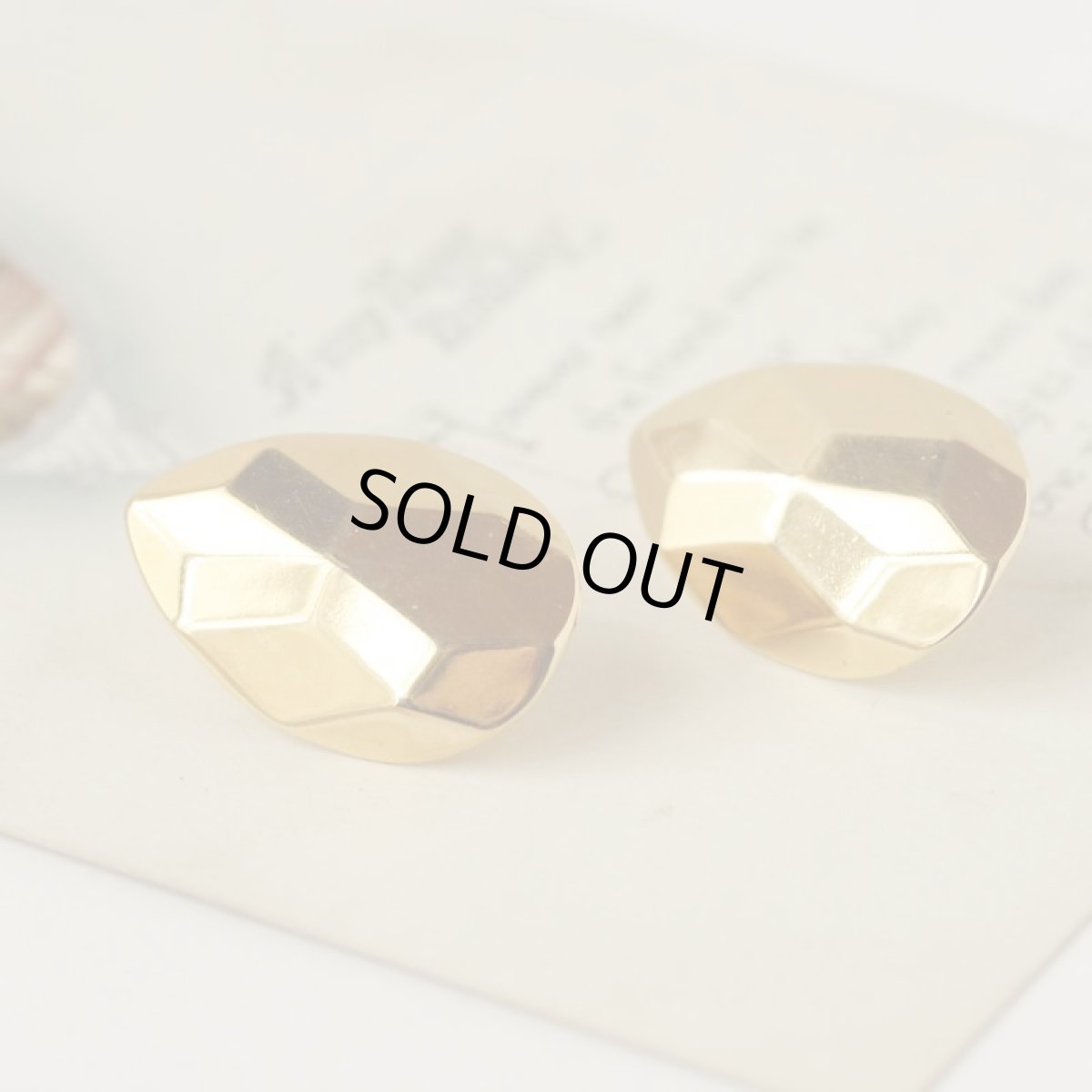 画像2: AVON  エイボン ゴールドプレートの雫デザイン イヤリング クリップ式 (2)