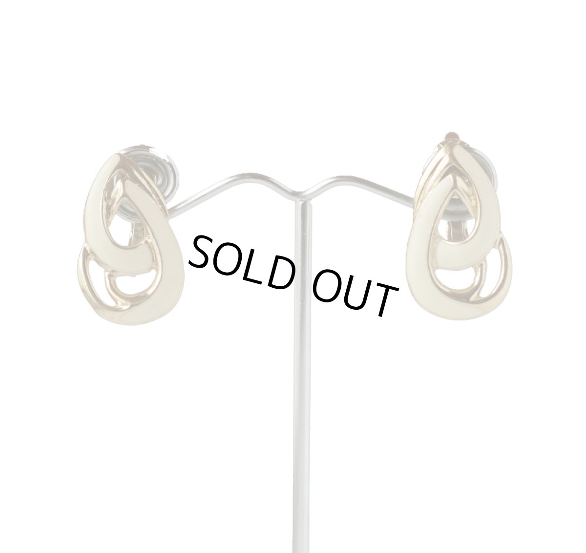 画像7: トリファリ 刻印TRIFARI  ツートーンの優美なデザイン イヤリング クリップ式 (7)