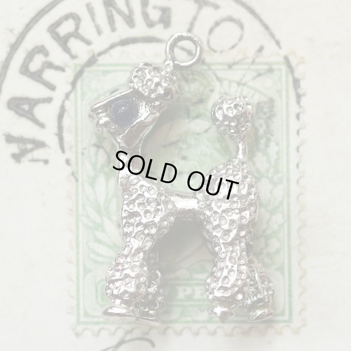 画像7: 英国 刻印 STERLING 犬 DOG プードル ヴィンテージ シルバーチャーム ラッキーチャーム (7)