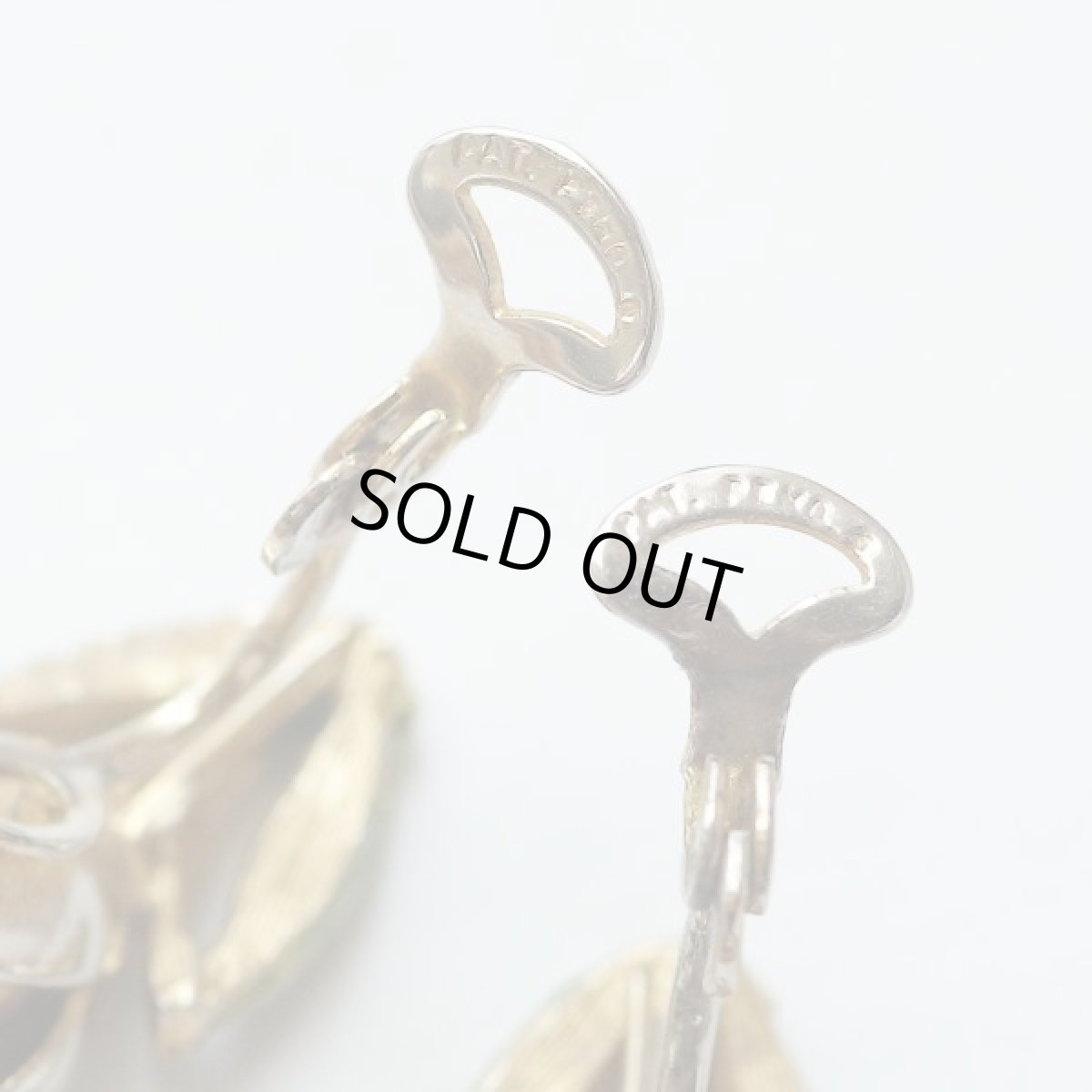 画像11: 刻印PAT PEND チューリップ ビンテージジュエリー クリップ式 イヤリング (11)